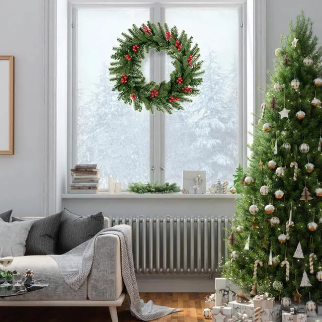 Alt view image 2 of 7 - Christmas Wreath Pinecones Garland Door Ornaments Xmas Home Party Yard Decor