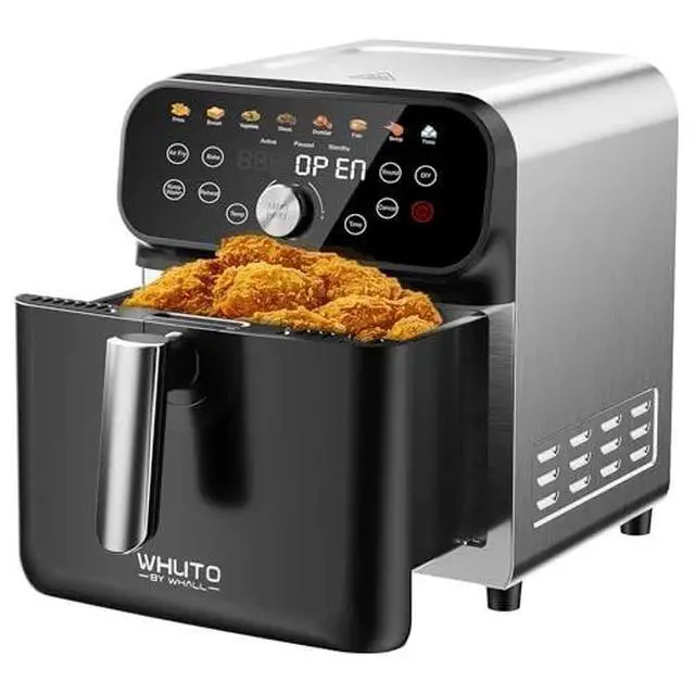 Alt view image 2 of 5 - AIR FRYER, 6.4QT OVEN LED DIGITAL, 12 STEEL/BLACK&SILVER