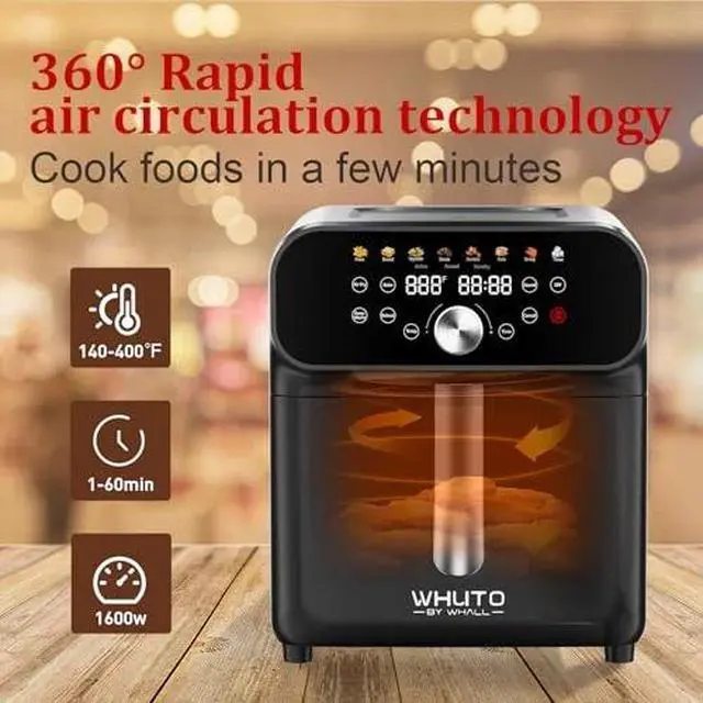 Alt view image 4 of 5 - AIR FRYER, 6.4QT OVEN LED DIGITAL, 12 STEEL/BLACK&SILVER