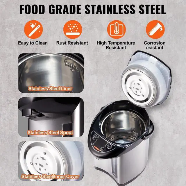 Alt view image 6 of 7 - Hot Water Dispenser 3L/102oz Countertop Hot Water Warmer Pot Urn