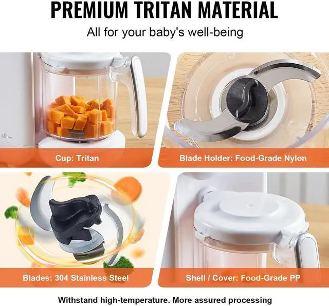 Alt view image 4 of 7 - Baby Food Maker Food Steamer and Blender Baby Food Processor Automatic