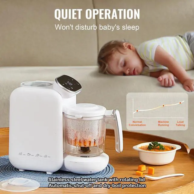 Alt view image 3 of 7 - Baby Food Maker Food Steamer and Blender Baby Food Processor Automatic