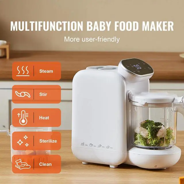 Alt view image 6 of 7 - Baby Food Maker Food Steamer and Blender Baby Food Processor Automatic