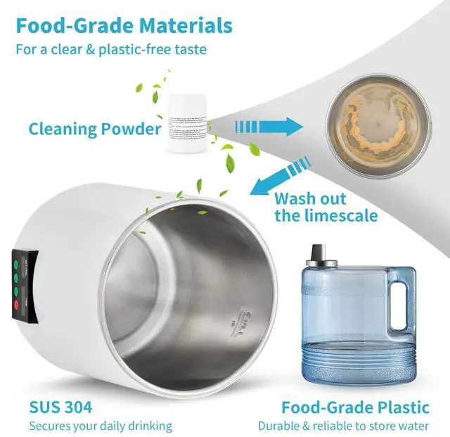 Alt view image 2 of 7 - 4L Water Distiller 1L/H Distilled Water Maker Timing & Temp Display White