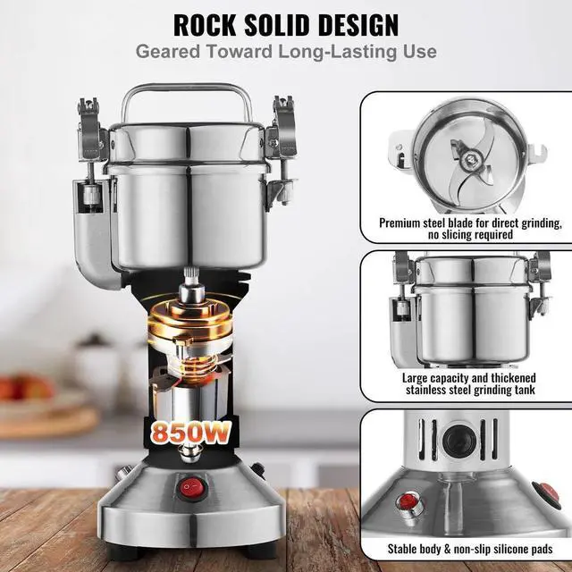 Alt view image 3 of 7 - 150g Commercial Spice Grinder Electric Grain Mill Grinder High Speed Pulverizer