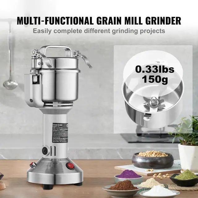 Alt view image 5 of 7 - 150g Commercial Spice Grinder Electric Grain Mill Grinder High Speed Pulverizer