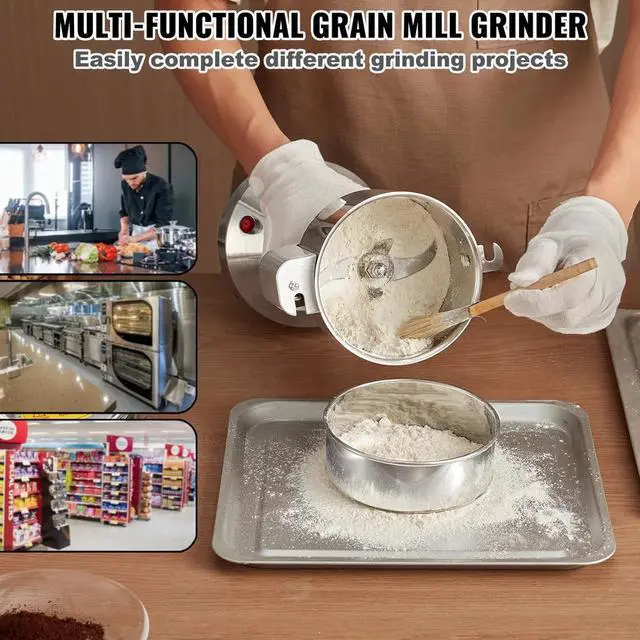 Alt view image 6 of 7 - 150g Commercial Spice Grinder Electric Grain Mill Grinder High Speed Pulverizer