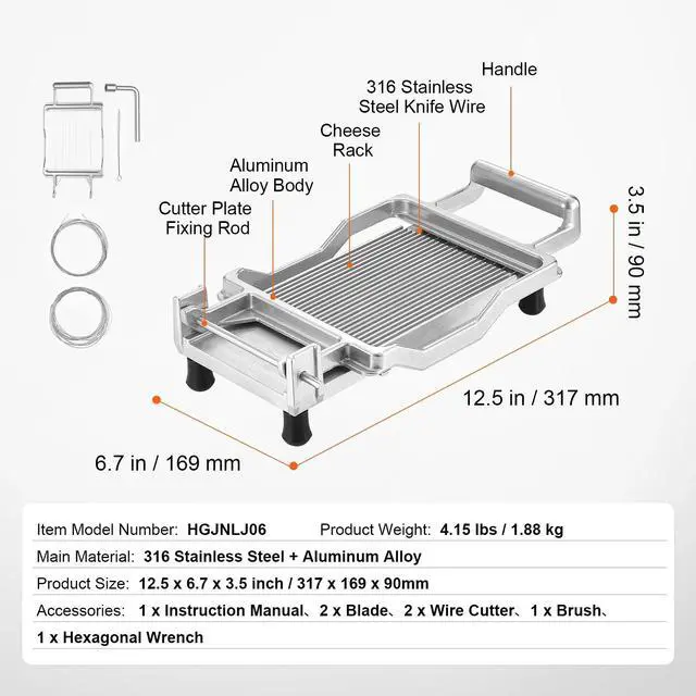 Alt view image 7 of 7 - Cheese Cutter with Wire Cheeser Butter Cutting 1cm & 2cm Cheese Slicer