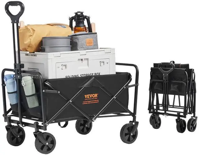 Main image of Collapsible Folding Wagon 2 cu.ft Grass Wagon Cart Heavy Duty 220 lbs