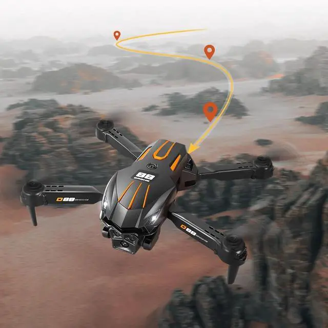 Alt view image 7 of 7 - Drone 2025 8K HD Dual Camera WiFi FPV RC Foldable Quadcopter + 5 Batteries NEW