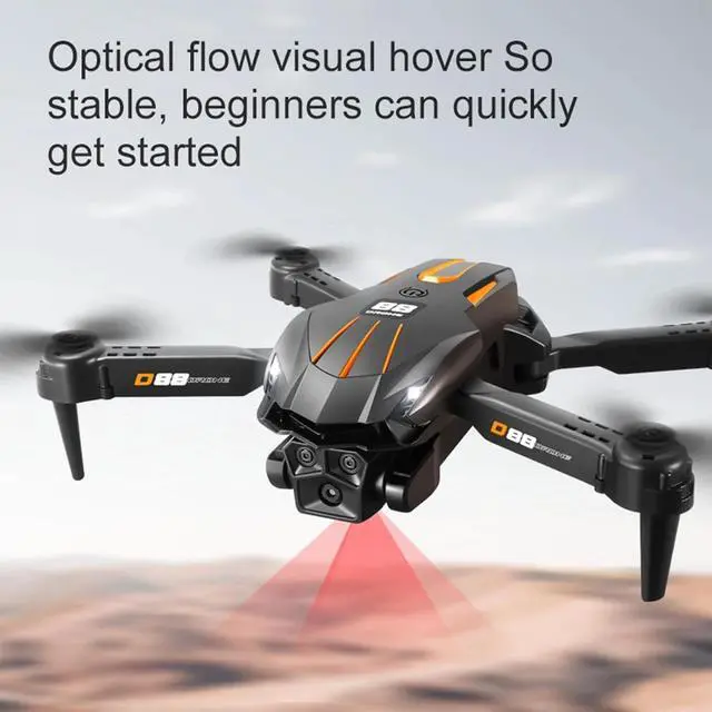 Alt view image 3 of 7 - Drone 2025 8K HD Dual Camera WiFi FPV RC Foldable Quadcopter + 5 Batteries NEW