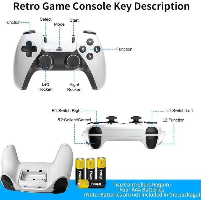 Alt view image 7 of 7 - 128G 4K HDMI TV Video Game Stick Retro Gaming Console 2Wireless Controller US