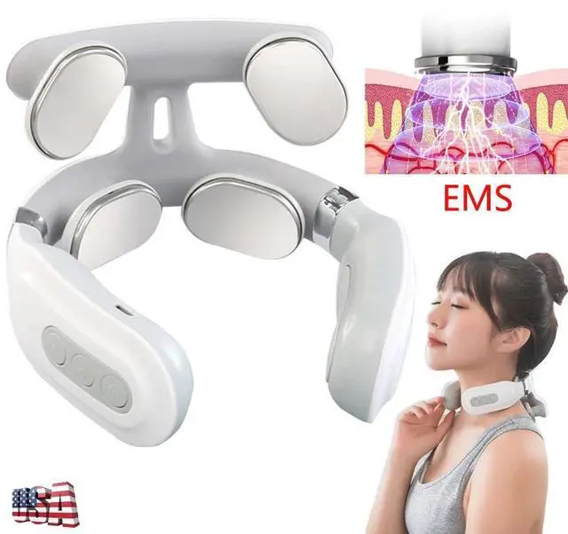 Alt view image 2 of 7 - Neck Massager with Heat Relax Neck Shoulder Pain Heating Massager f/Working Z0P3