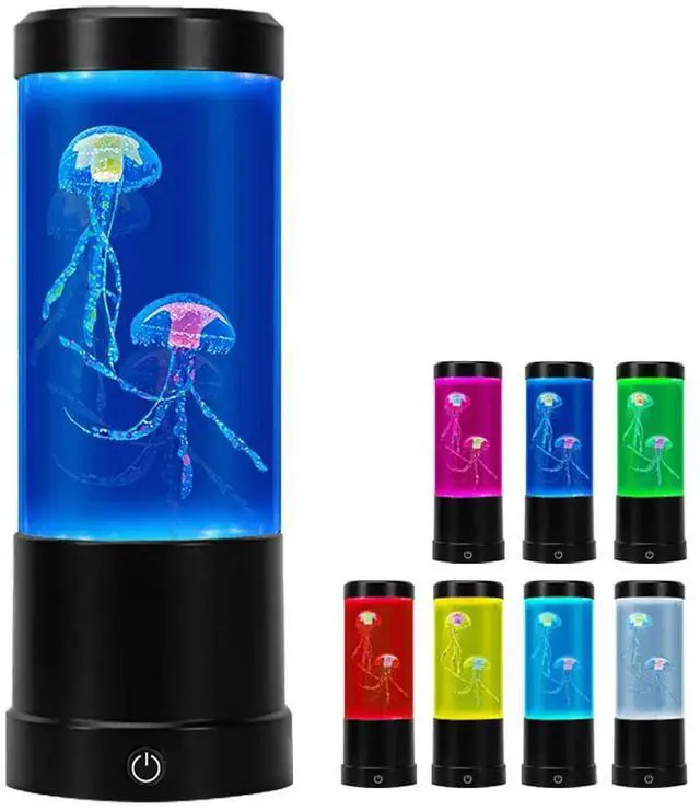 Main image of LED Jellyfish Lava Lamp USB Night Light 10" Color Changing Electric Aquarium