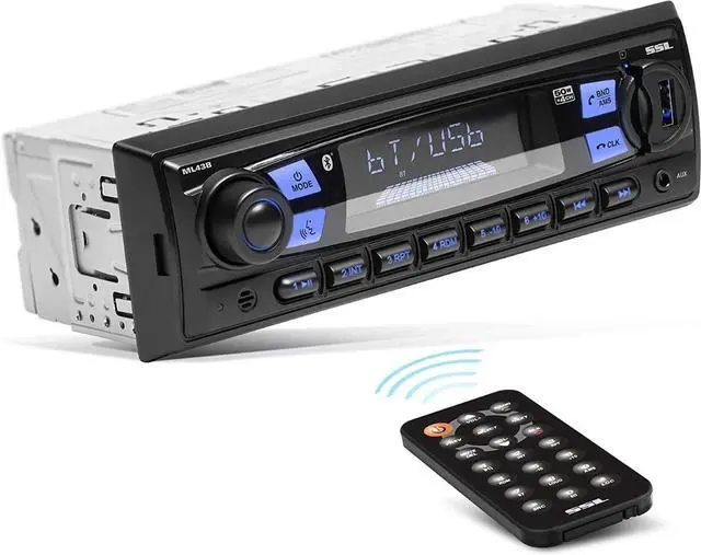 Alt view image 7 of 7 - Sound Storm ML43B Car Stereo, single din Bluetooth USB, SD (No CD) boss 616uab