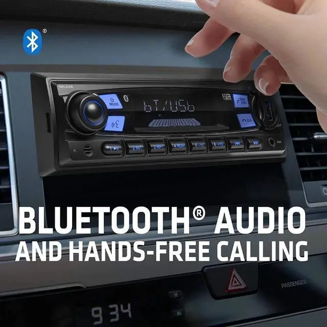 Alt view image 6 of 7 - Sound Storm ML43B Car Stereo, single din Bluetooth USB, SD (No CD) boss 616uab