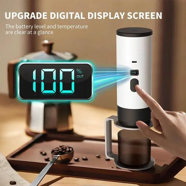 Alt view image 2 of 5 - 3-in-1 Portable Espresso Coffee Machine Wireless Electric Coffee Maker Capsule