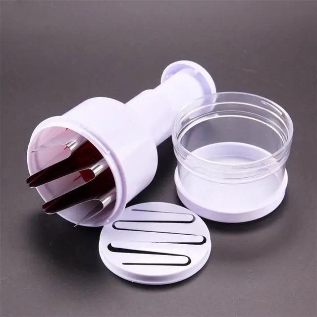 Alt view image 5 of 6 - Pressing Vegetable Garlic Onion Food Chopper Cutter Slicer Peeler Dicer White