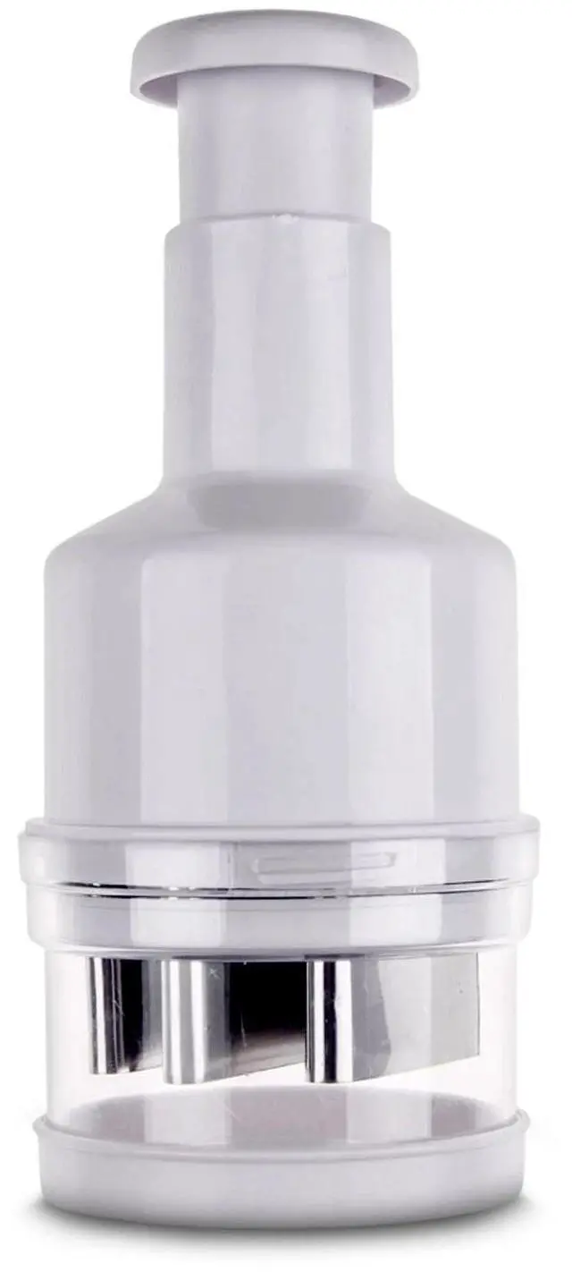 Alt view image 4 of 6 - Pressing Vegetable Garlic Onion Food Chopper Cutter Slicer Peeler Dicer White