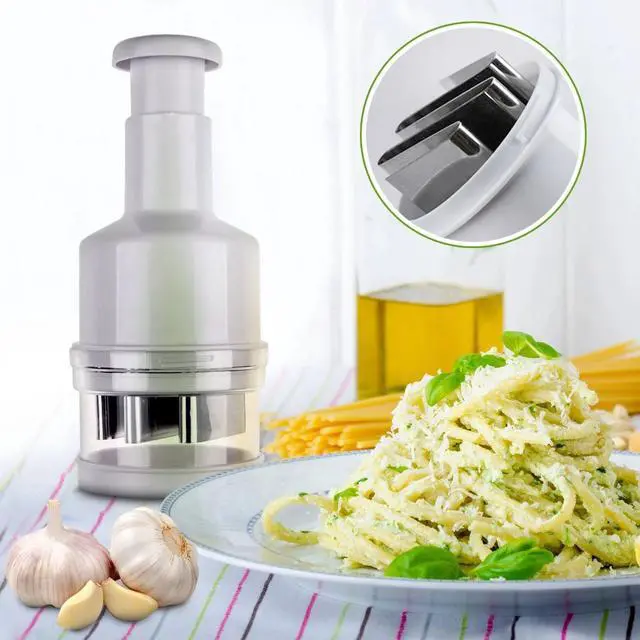 Alt view image 2 of 6 - Pressing Vegetable Garlic Onion Food Chopper Cutter Slicer Peeler Dicer White