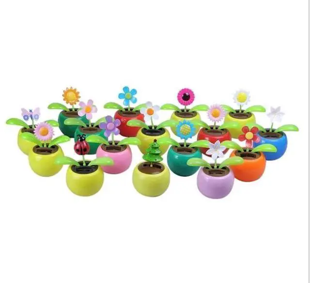 Alt view image 3 of 5 - Solar Dancing Toy Flower Assorted style Solar Powered Dancing Flower 6 Pack