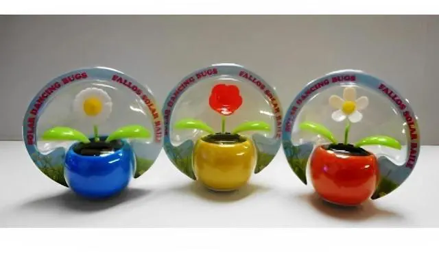 Alt view image 5 of 5 - Solar Dancing Toy Flower Assorted style Solar Powered Dancing Flower 6 Pack