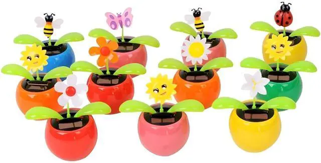 Alt view image 2 of 5 - Solar Dancing Toy Flower Assorted style Solar Powered Dancing Flower 6 Pack
