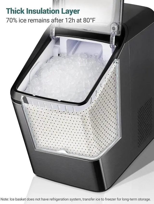 Alt view image 7 of 7 - Gevi Countertop Nugget Ice Maker Machine 28lb/24 SelfCleaning Portable Ice Maker
