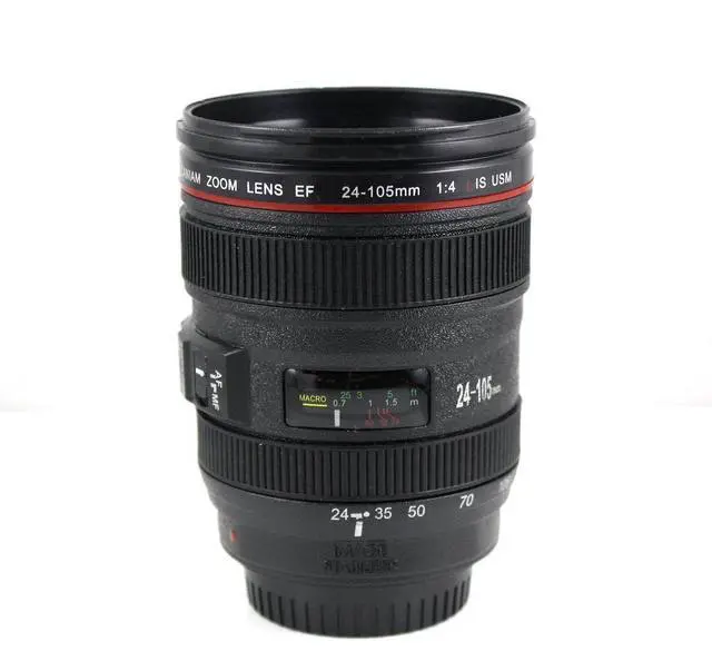 Alt view image 4 of 5 - Camera Lens Mug with Cookie Holder Canon EF 24-105mm Coffee Mug Stainless Cup