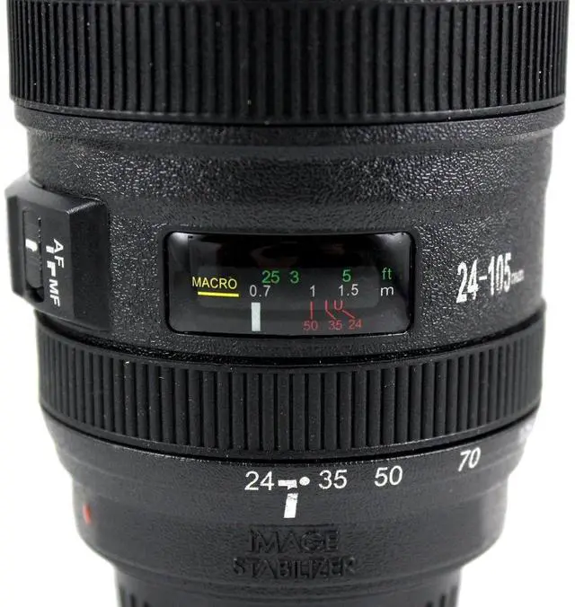 Alt view image 5 of 5 - Camera Lens Mug with Cookie Holder Canon EF 24-105mm Coffee Mug Stainless Cup