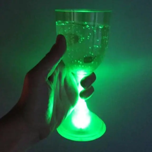 Alt view image 4 of 7 - LED Light Up Flashing Wine Goblet Wine Glasses, Set of 6