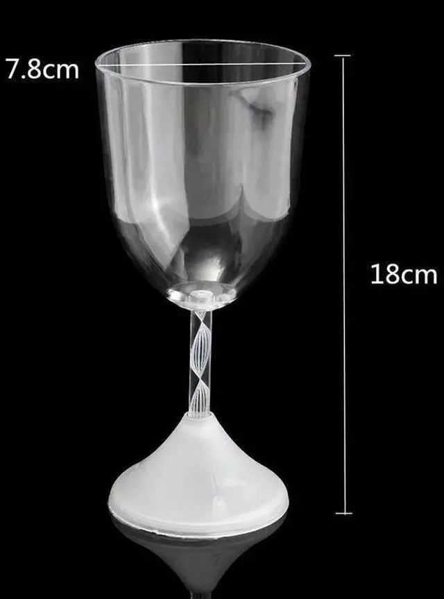 Alt view image 6 of 7 - LED Light Up Flashing Wine Goblet Wine Glasses, Set of 6