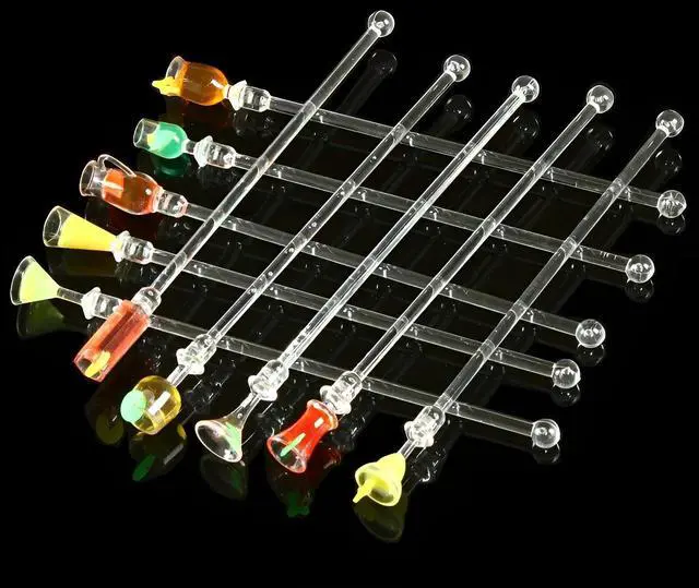 Alt view image 2 of 7 - Cocktail Drink Swizzle Stirrer Sticks with Cup Shape 10 packs