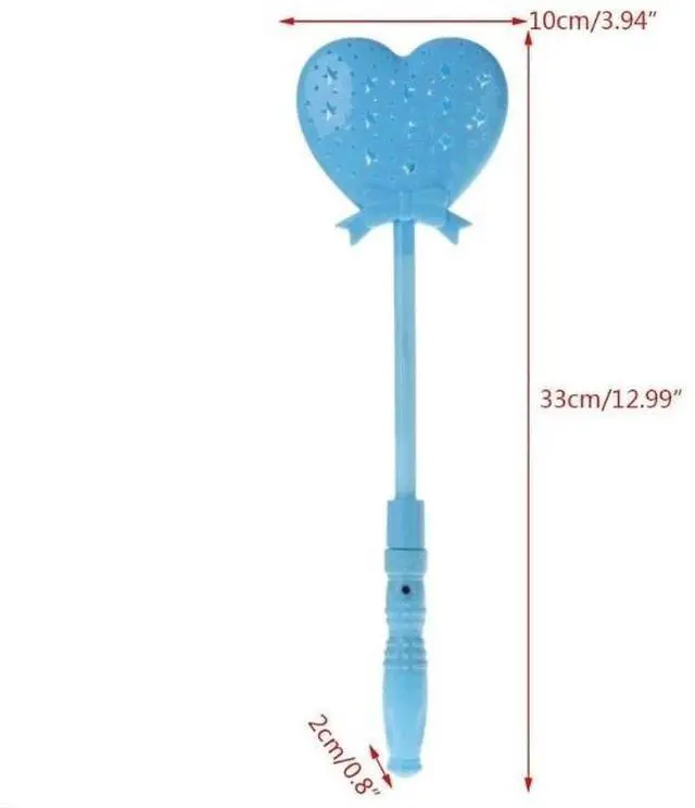 Alt view image 7 of 7 - LED Heart Wands Flashing light up Magic stick Multi Color Flashing 12 pks