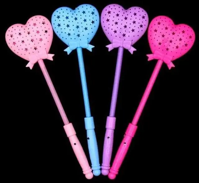 Alt view image 2 of 7 - LED Heart Wands Flashing light up Magic stick Multi Color Flashing 12 pks