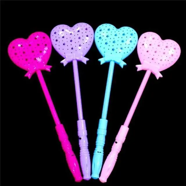 Alt view image 4 of 7 - LED Heart Wands Flashing light up Magic stick Multi Color Flashing 12 pks