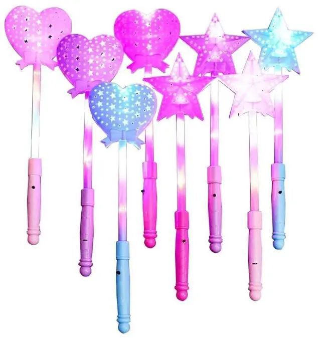 Main image of LED Heart Wands Flashing light up Magic stick Multi Color Flashing 12 pks