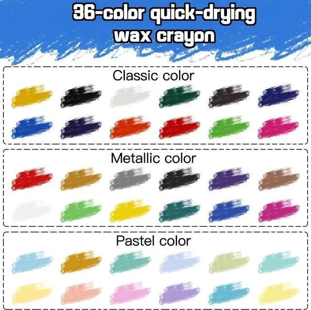 Alt view image 3 of 7 - 36 Colors Tempera Paint Sticks Set Quick-Drying & WashableArt Supplies for Kids