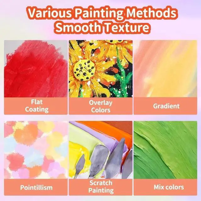 Alt view image 5 of 7 - 36 Colors Tempera Paint Sticks Set Quick-Drying & WashableArt Supplies for Kids