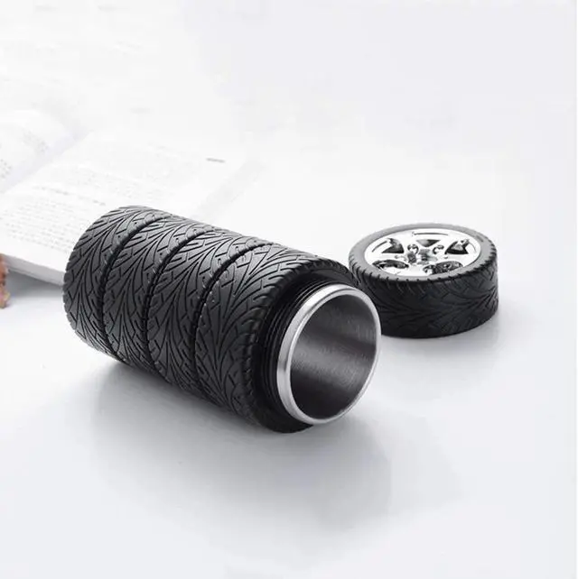 Alt view image 3 of 6 - Tire Coffee Tea Mug Stainless Steel Interior Durable Cup 11 oz