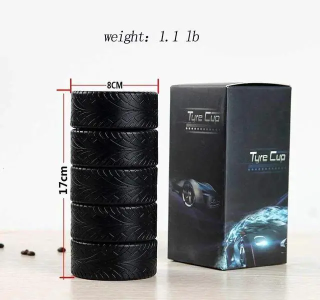 Alt view image 5 of 6 - Tire Coffee Tea Mug Stainless Steel Interior Durable Cup 11 oz