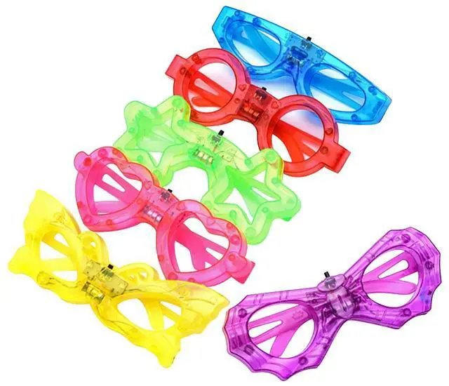 Alt view image 2 of 5 - Spider Shades Eyewear Glowing Neon Light Up Sunglasses for Kids Party Favor x12