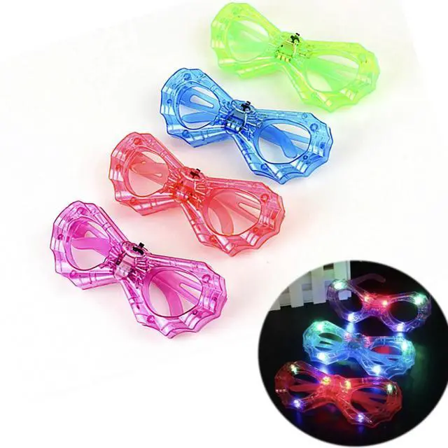 Main image of Spider Shades Eyewear Glowing Neon Light Up Sunglasses for Kids Party Favor x12