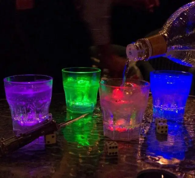 Alt view image 5 of 7 - Liquid Activated Multicolor LED Glasses Fun Light Up Drinking Tumblers 6oz 4pc