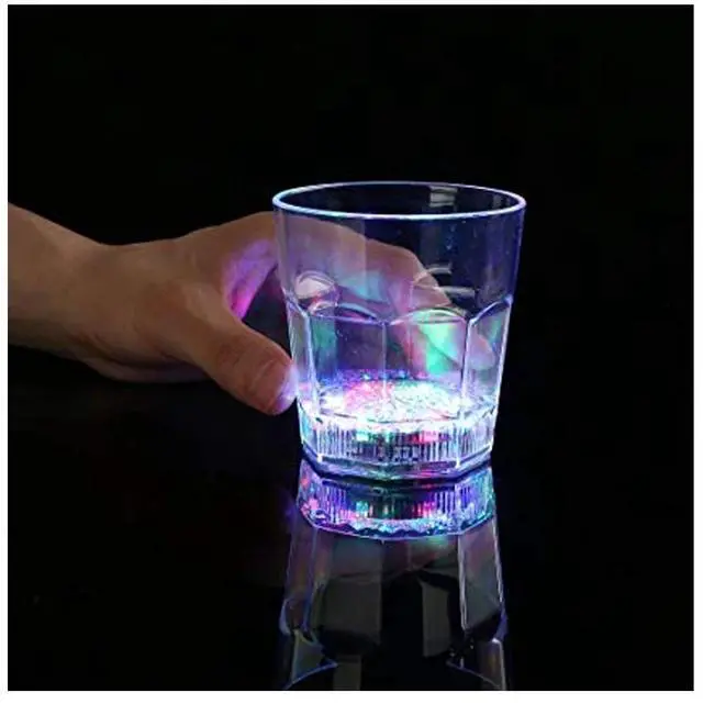 Alt view image 4 of 7 - Liquid Activated Multicolor LED Glasses Fun Light Up Drinking Tumblers 6oz 4pc