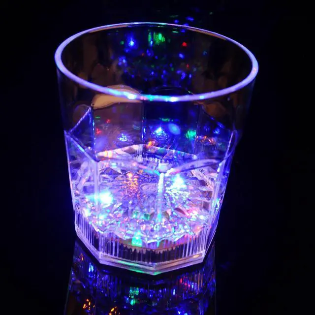 Alt view image 7 of 7 - Liquid Activated Multicolor LED Glasses Fun Light Up Drinking Tumblers 6oz 4pc