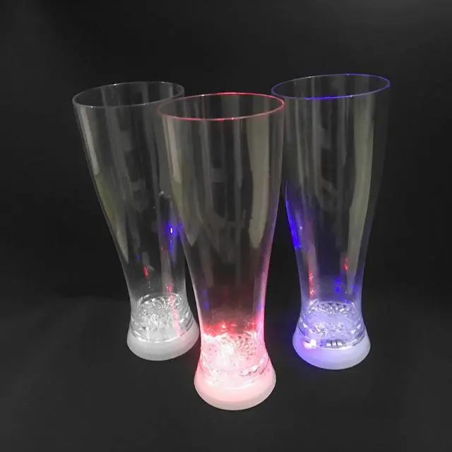 Alt view image 3 of 6 - Led Light-up Pilsner Beer Glass, Glow in the Dark Cups for Party ,Set of 3