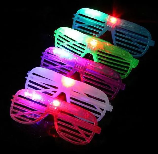 Alt view image 4 of 6 - 18 PCS LED Shutter Glasses Light Up Shades Flashing Rave Wedding Party Birthday