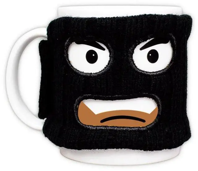 Main image of Mugga Mug With Removable Balaclava - Cup Tea Thumbs Novelty Kitchen Office