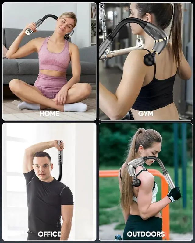 Alt view image 7 of 7 - Massage Gun with Upgraded Extended Handle, Back Massager for Deep Pain Relief